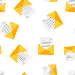 mail envelope icon seamless pattern background vector image