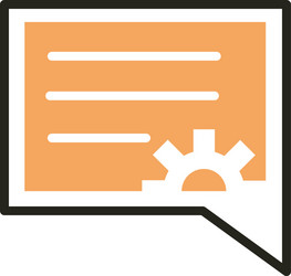 message bubble web development icon line and fill vector image