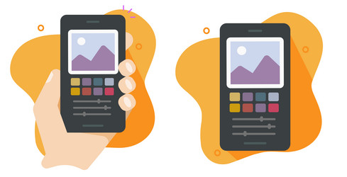 photo graphic draw editor app software on mobile vector image