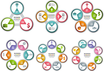 Radial Chart & Infographic Elements vector image