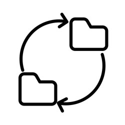 data synchronization icon for cloud storage vector image