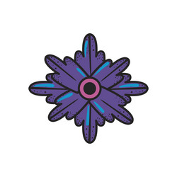 Tattoo flat flower design Royalty Free Vector Image