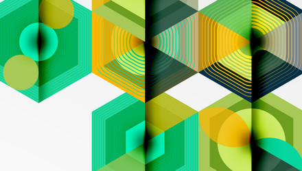 geometric patterns hexagons lines create abstract vector image