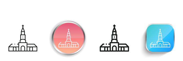cartagena icon thin linear regular and button vector image