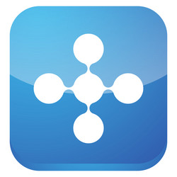 connected circles nodes as technology tech vector image
