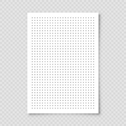 dotted graph paper with grid polka dot pattern vector image