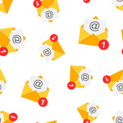 mail envelope icon seamless pattern background vector image