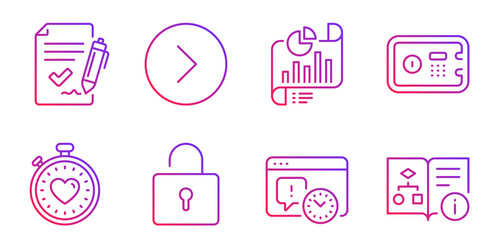 safe box report document and project deadline vector image