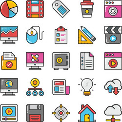 web design and development icons 4 vector image