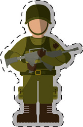 army related icons image vector image