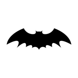 black silhouette bat isolated on white vector