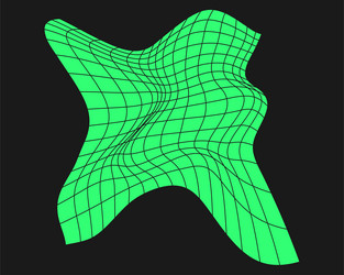 distorted cyber grid cyberpunk geometry element vector image