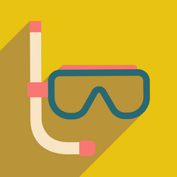 flat with shadow icon and mobile application vector image