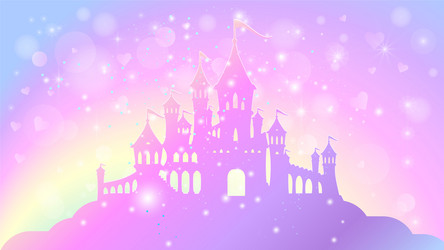 Magic princess palace Royalty Free Vector Image