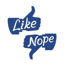 Up and Down Thumb Buttons with Text vector image