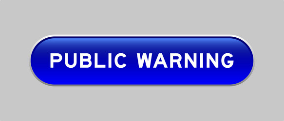 blue color capsule shape button with word public vector image