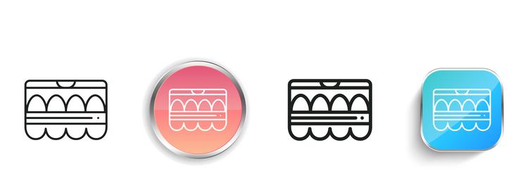 carton icon thin linear regular and button style vector image