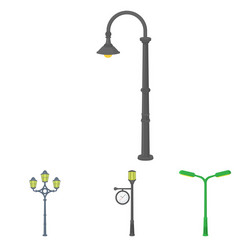 lamppost in retro stylemodern lantern torch vector image