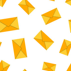 mail envelope icon seamless pattern background vector image