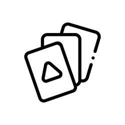 playing icon thin linear style design isolated vector image