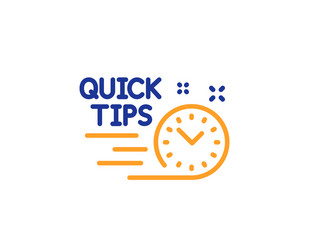 quick tips line icon helpful tricks sign vector image