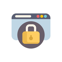 internet browser window displaying security vector image