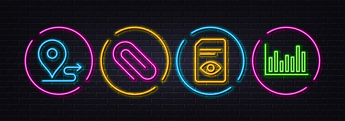 journey paper clip and view document minimal line vector image