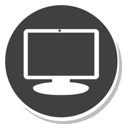 monitor computer desktop icon vector image