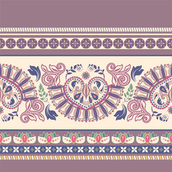 Paisley seamless pattern ornamental border Vector Image