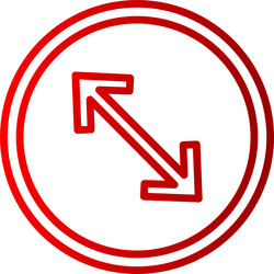 fullscreen arrow line gradient icon vector image