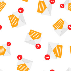 mail envelope icon seamless pattern background vector image