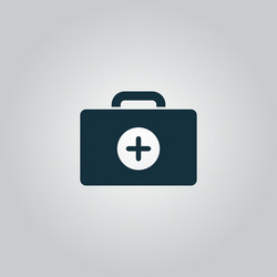 Medical box modern flat icon vector