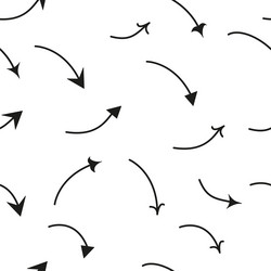 seamless arrow pattern with line arrows vector image