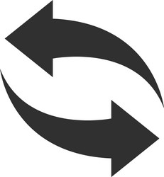 arrows icon shape pointer reload progress vector image