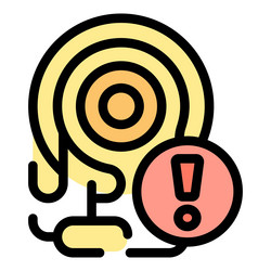 fire alarm triggering showing emergency alert vector image