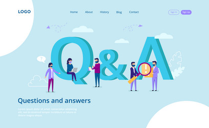questions and answers communication q a concept vector image
