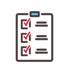 color to do list with tick icon vector image