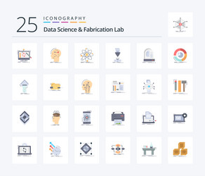 data science and fabrication lab 25 flat color vector image