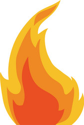 Flame Icon - Red Fire Royalty Free Vector Image