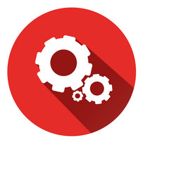 Cogwheels circle icon 3 vector