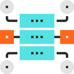 data structure flat line web icon concept vector image