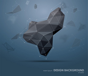 low polygon geometry elements abstract geometric vector image