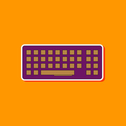 paper sticker on background of computer keyboard vector image