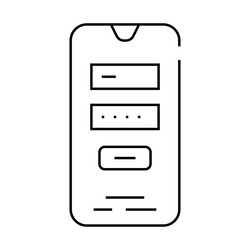 affordance ux ui design line icon vector image