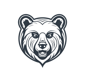 bear symbol emblem logo blank Vector Image