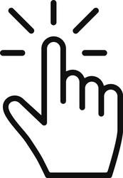 click icon in modern design style for web site vector image