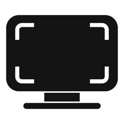 computer monitor display showing crop marks icon vector image