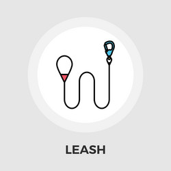 leash flat icon vector