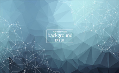 abstract polygonal space with connecting dots vector image