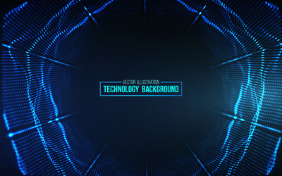Digital Data Tunnel Background vector image